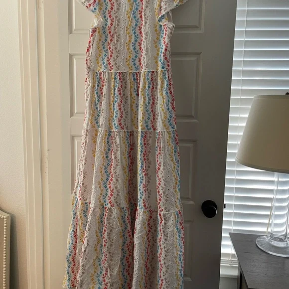 NWT Kimberly Whitman x Antonio Melani  Floral Embroidered Eyelet Dress - Picture 3 of 9